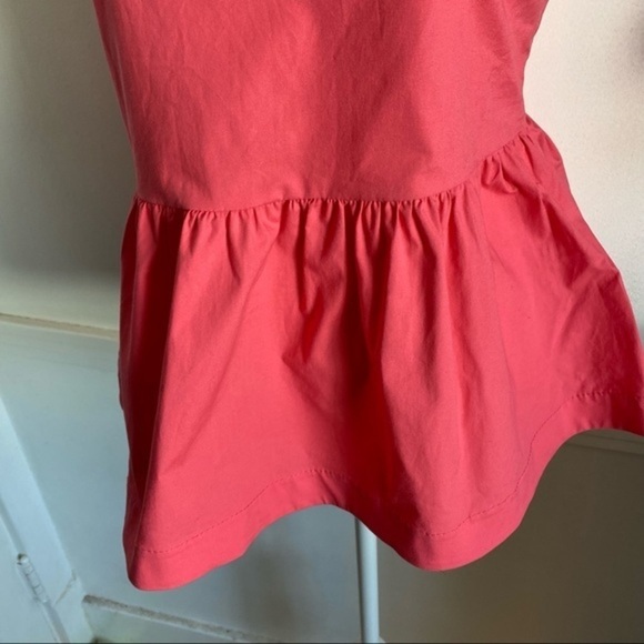 Kate Spade • Pink Sherbet Shore Thing Button Back Peplum Tank Top - Picture 6 of 10